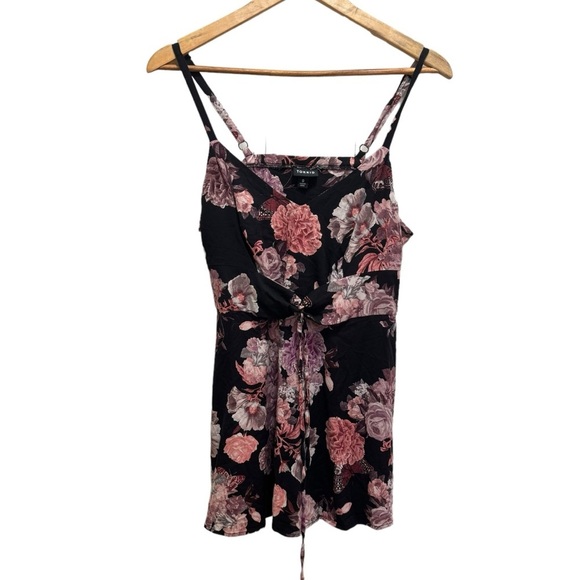 Torrid Black Floral Challis Corset Cami Size 0 Large - Picture 4 of 9